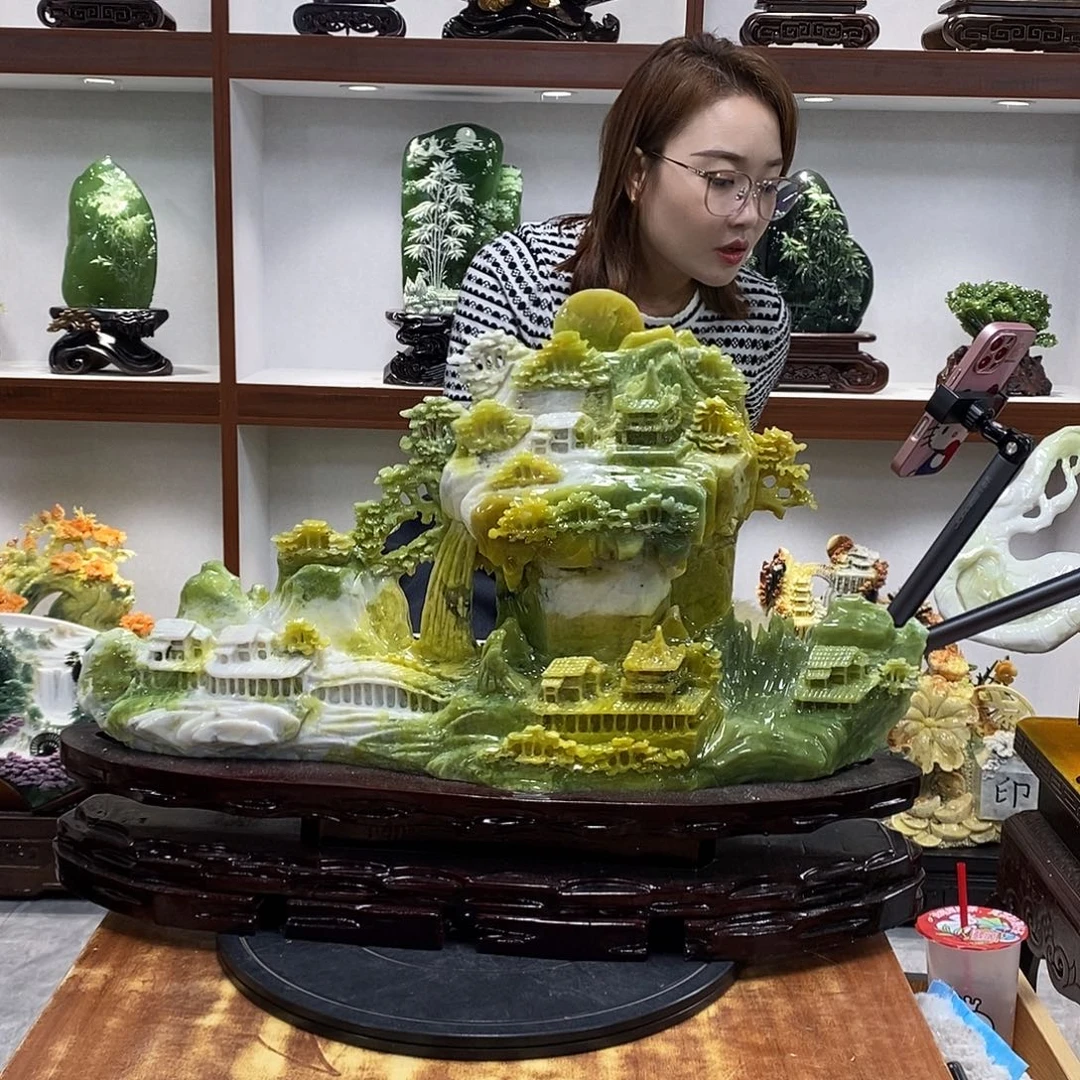 小***哥玉山水摆件 玄关摆件