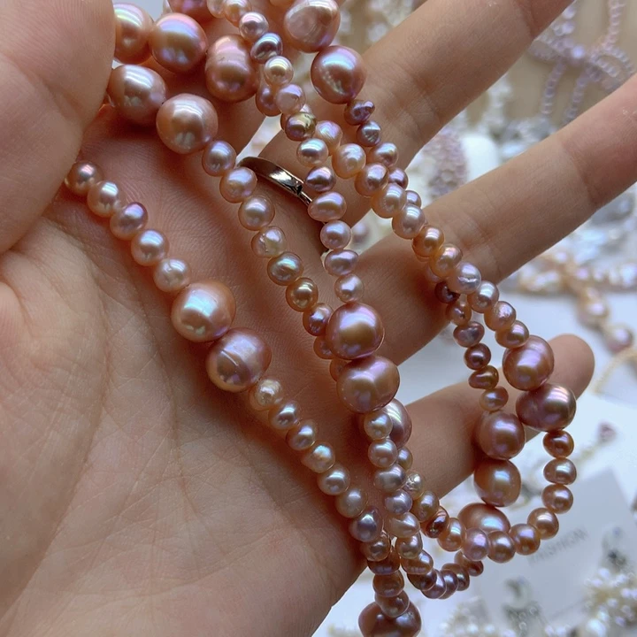 淡水珍珠银S925镶嵌颈饰娥***姐