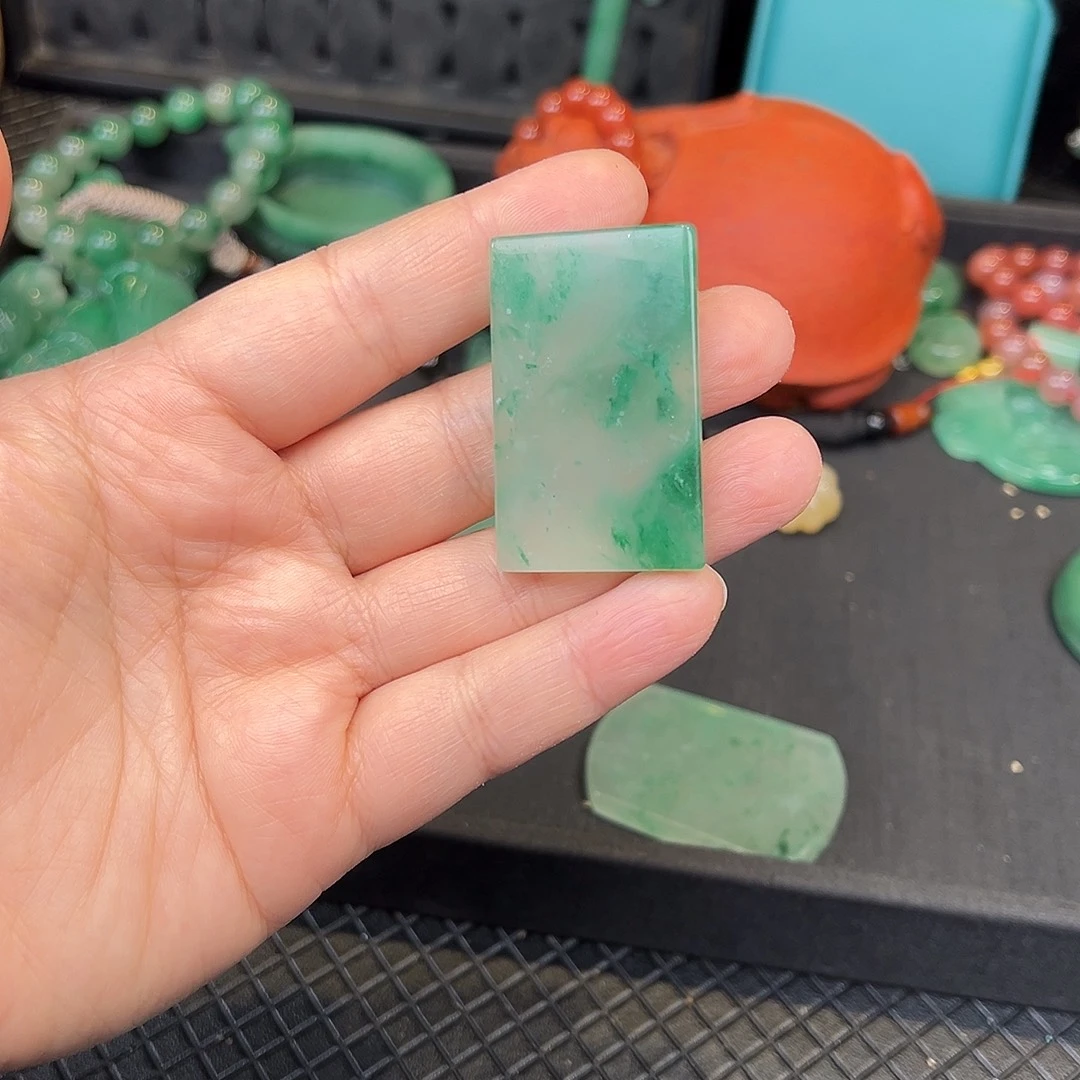 石英质玉未镶嵌天然非洲翠一物一拍天然玉石