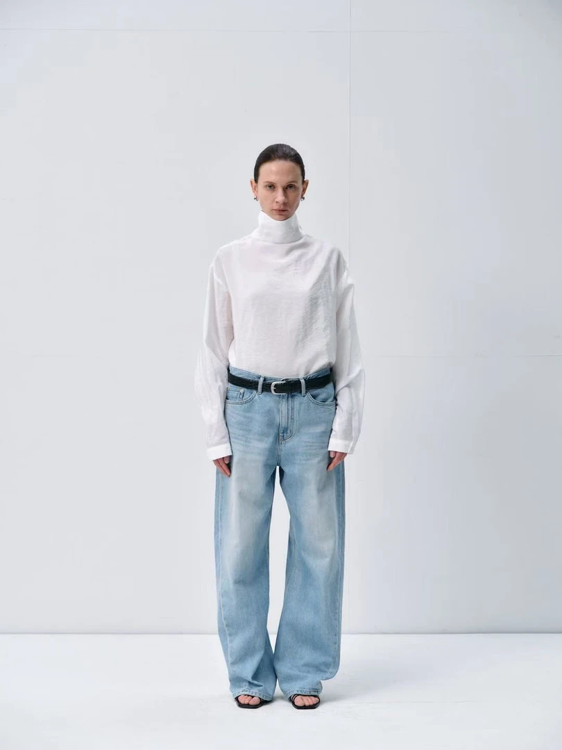 向日葵小姐韩国代购 2025春夏新款浅色牛仔裤 / NO退NO换