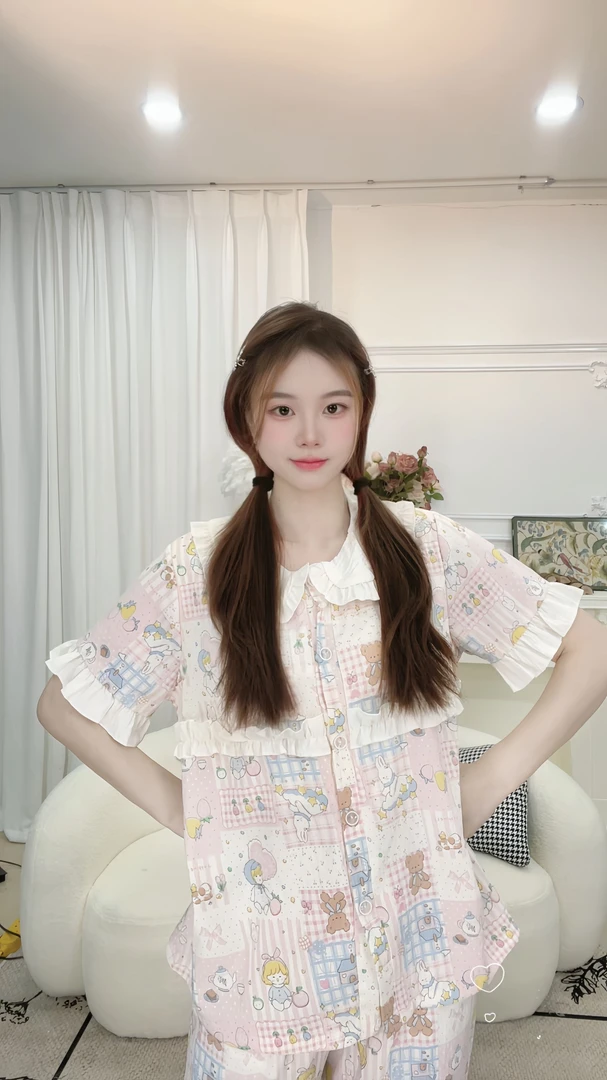 Y001-儿童小熊 睡衣社XH-2025夏季柔软亲肤透气睡衣宽松家居服