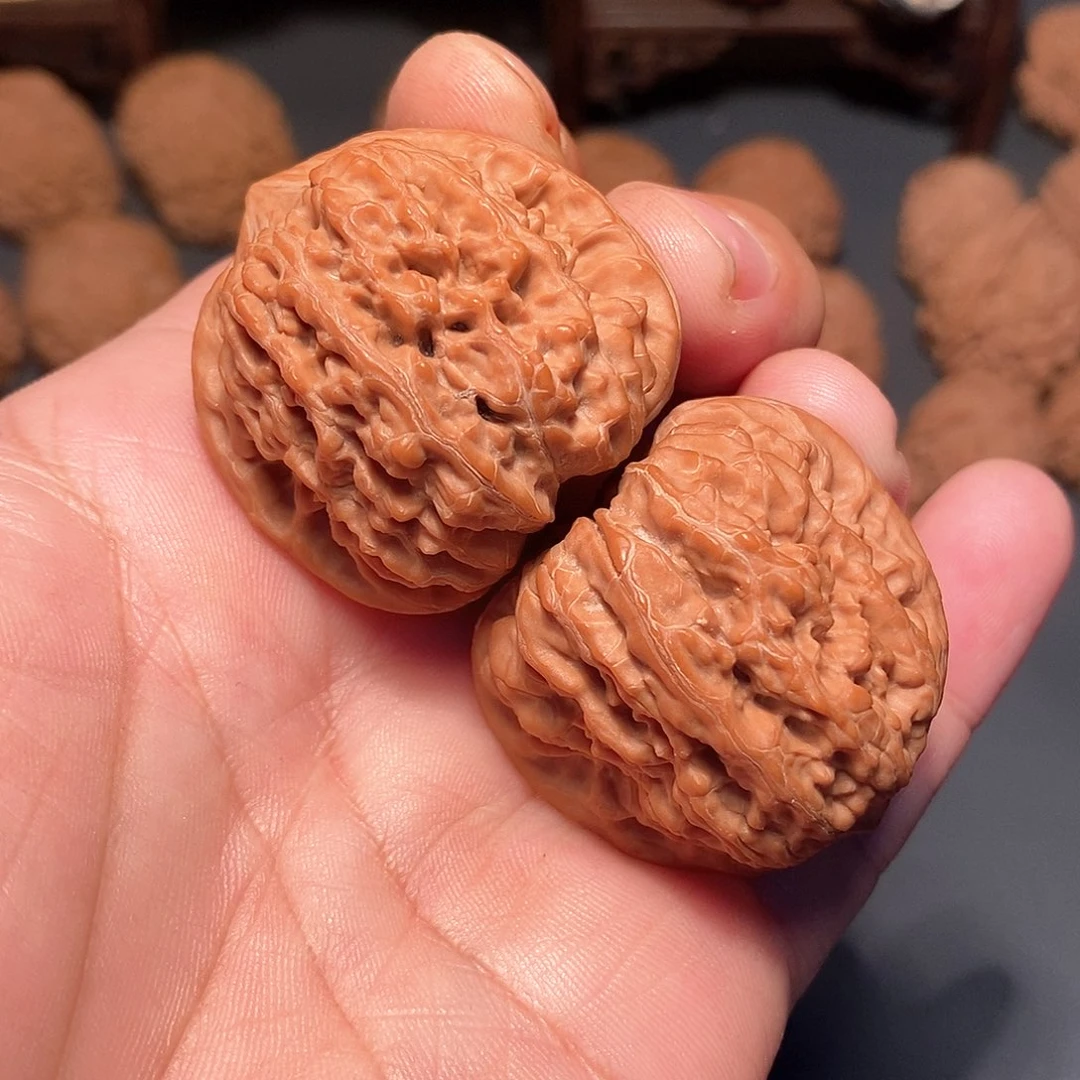 吊坠文玩核桃40尺，平谷凹底