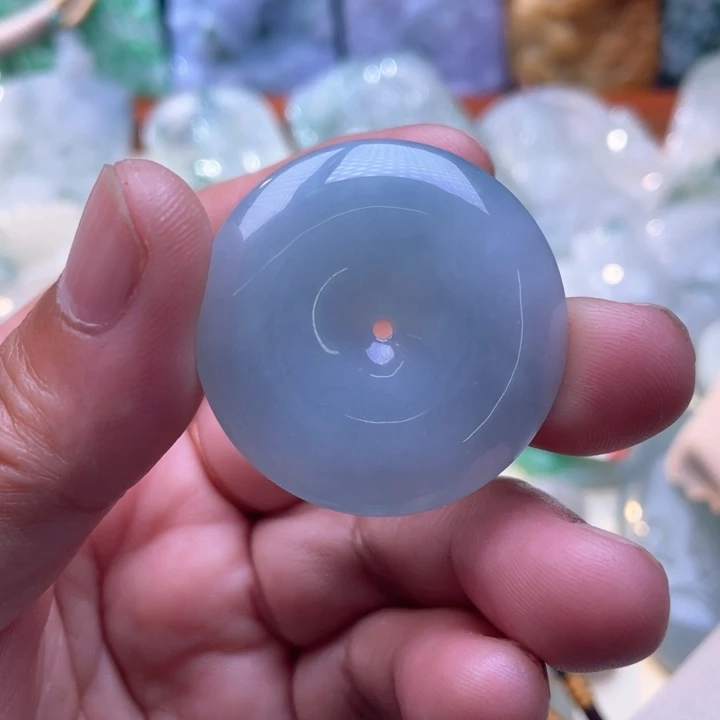 翡翠未镶嵌颈饰用****2平安扣