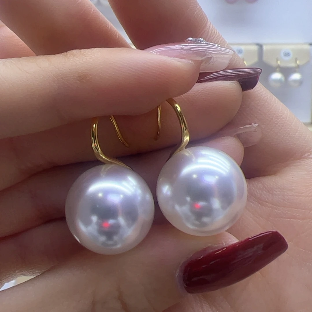 淡水珍珠耳饰银S925镶嵌