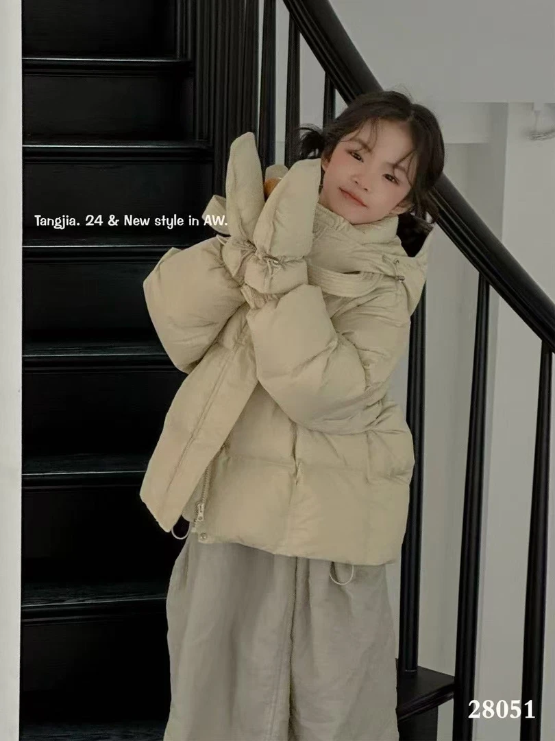 【haobaby】2024手套款纯色基础保暖羽绒服8051