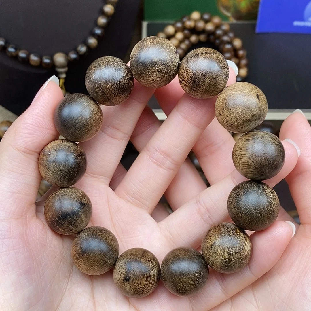 沉香手串越南芽庄白奇楠虎皮缨子瘤疤沉水1.8