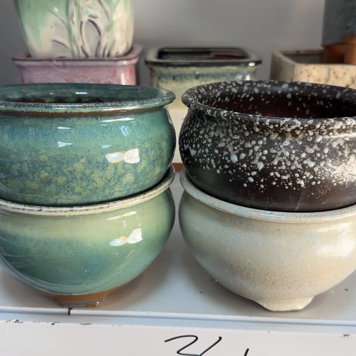 紫砂花盆口15高10，111112