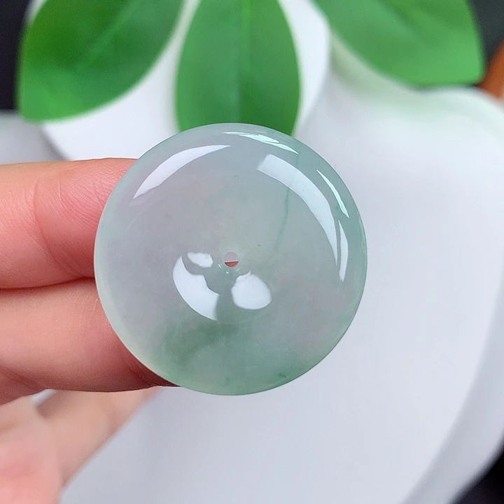 颈饰未镶嵌翡翠平安扣 27.4x6.1mm