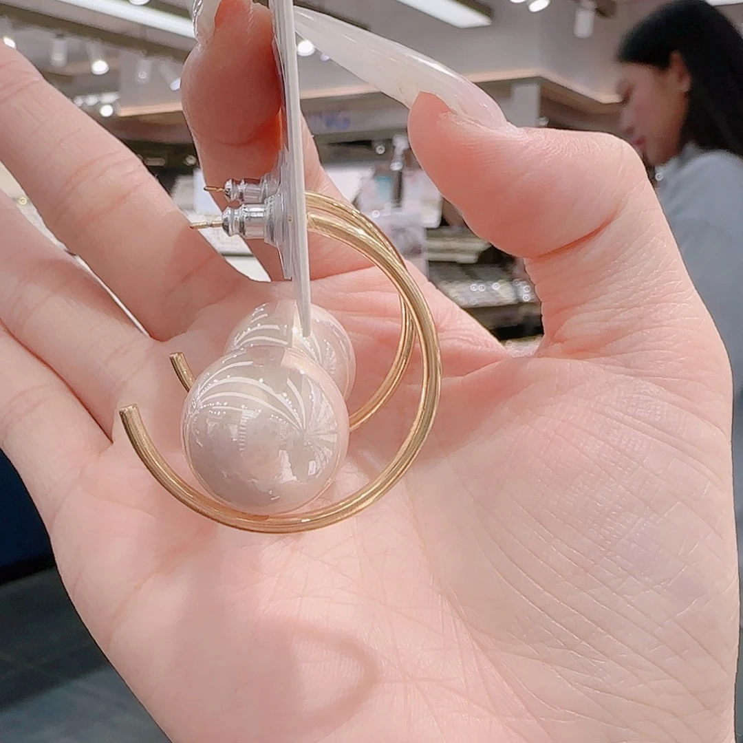 锆石铜合金925银耳环