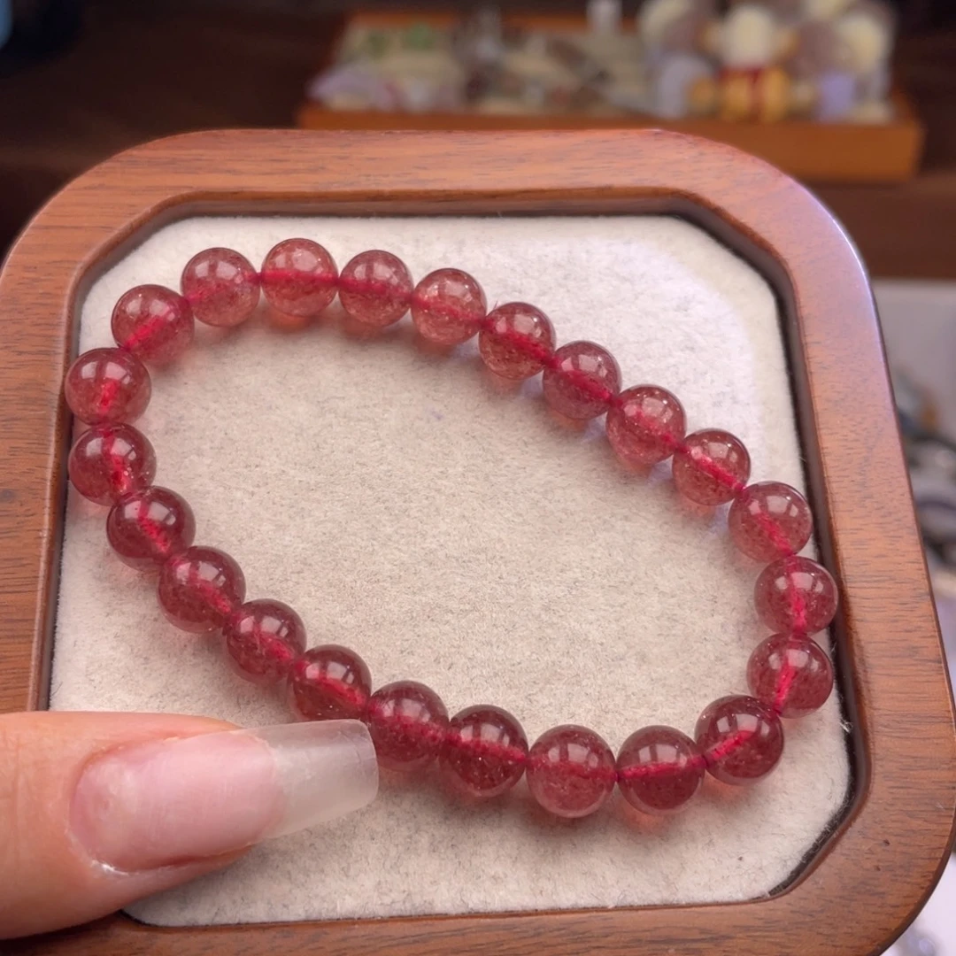 未镶嵌手链水晶102草莓晶8.4