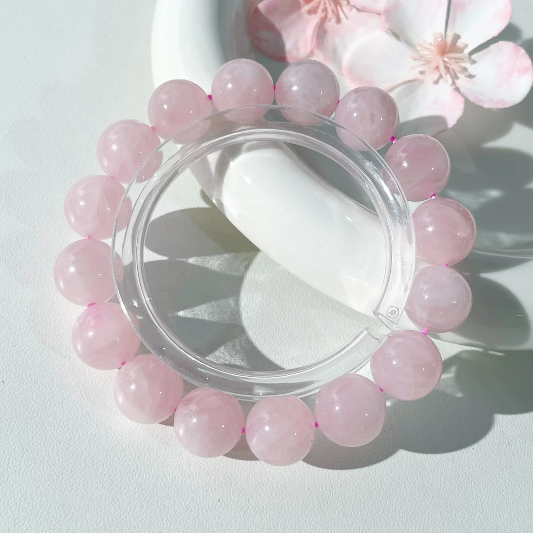 【秋先生】天然马达加斯加粉水晶手串多样性发其一