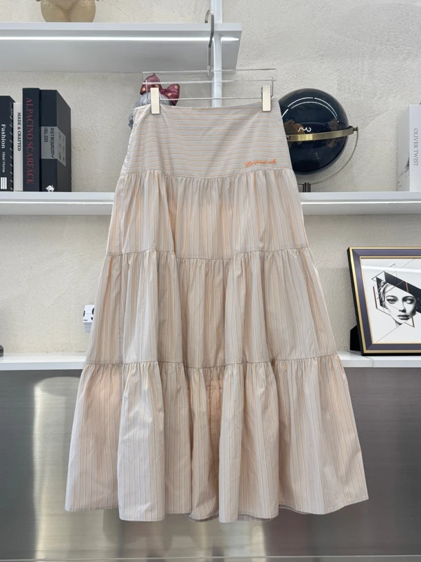 WIWH半裙｜『鑫鑫专属』百搭甜美显瘦条纹半裙1E261