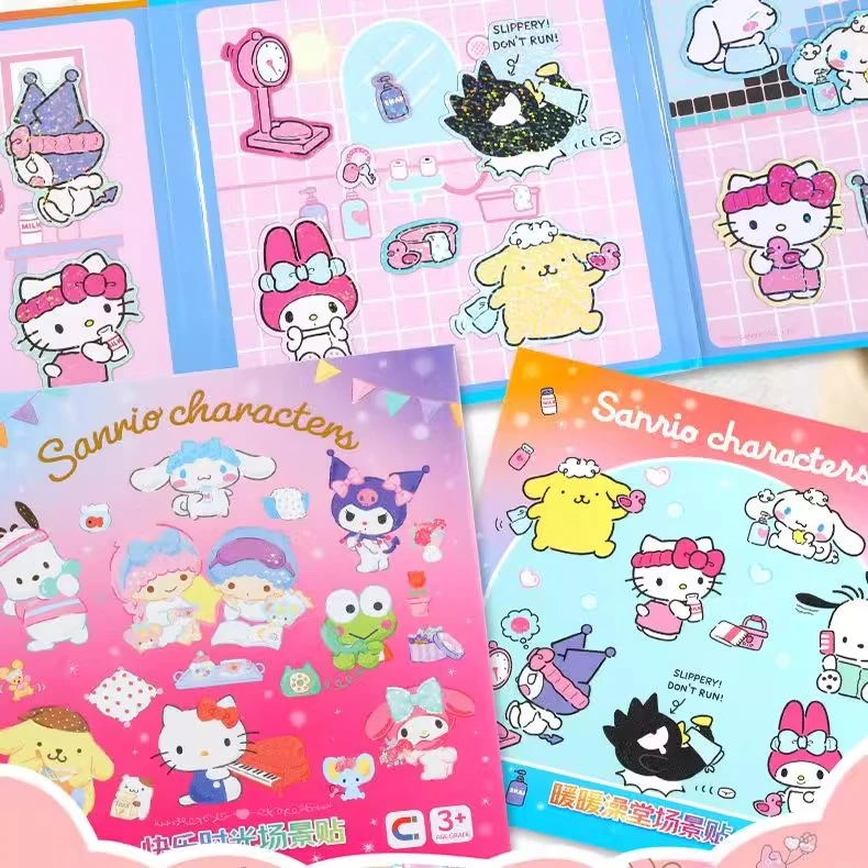 磁力新款磁吸贴免裁剪安静书库洛米和美乐蒂女孩手工diy儿童玩具