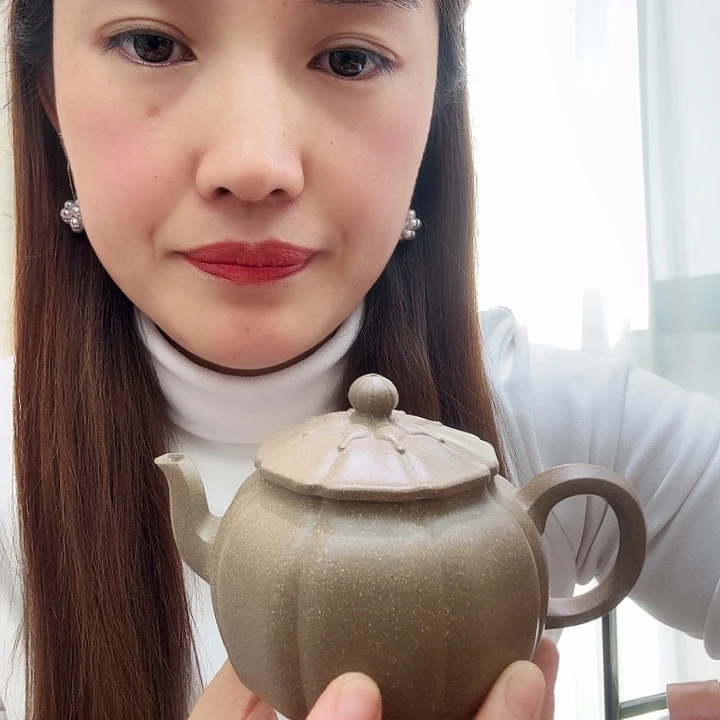 用***开茶壶紫砂青锻锦囊180cc