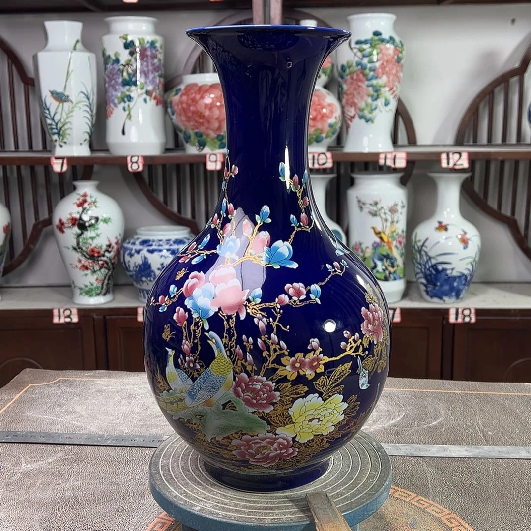 陶摆件景德镇陶瓷赏景泰蓝