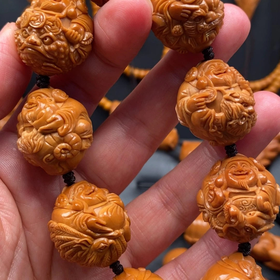 橄榄核手串2.4骑兽财神