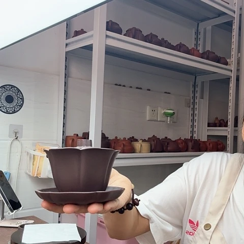 紫泥茶案盖碗，拍下有赠品