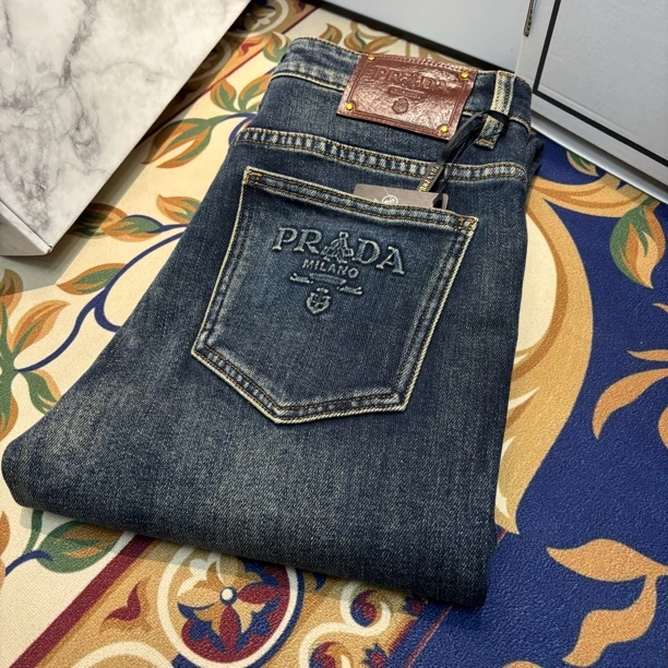 （普719）秋冬时尚轻奢百搭中腰修身小直筒牛仔裤