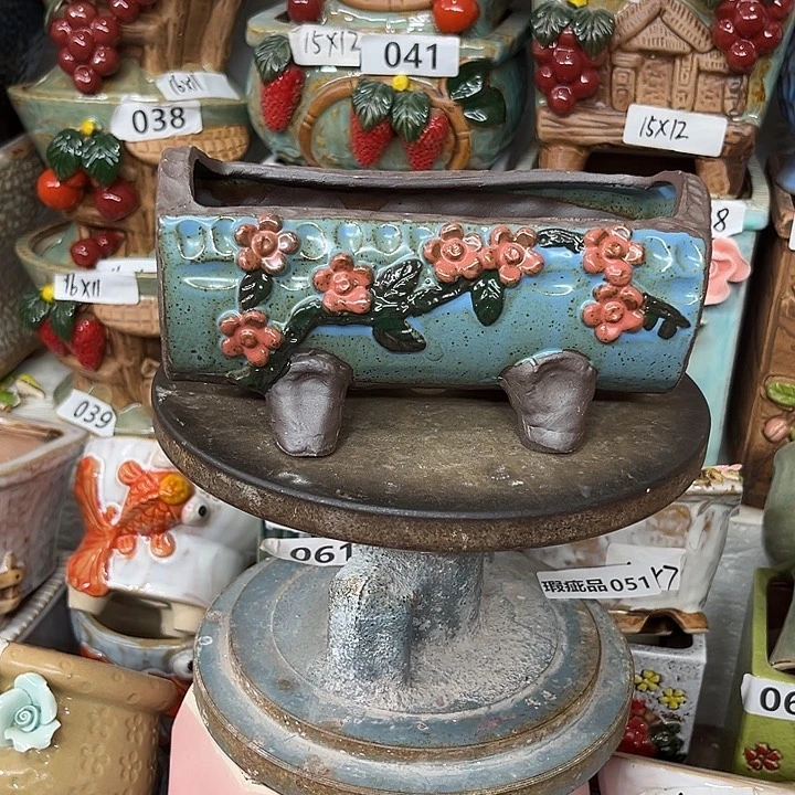 紫砂花盆粗陶材质多肉花盆