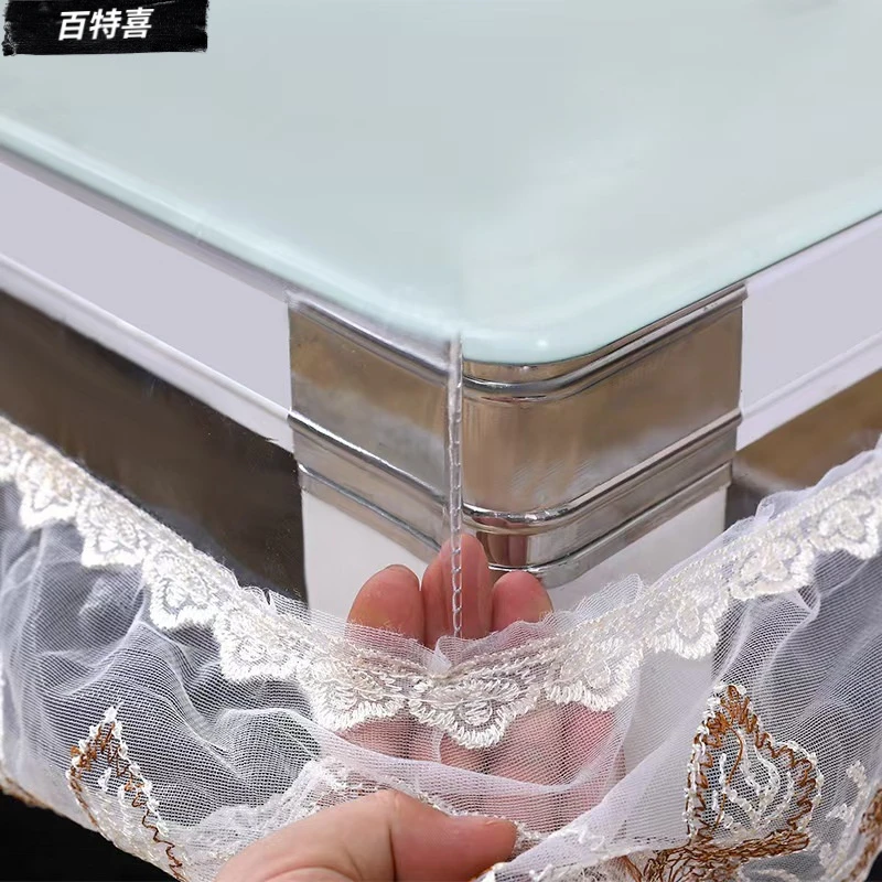 PVC透明桌罩新款烤火桌罩套加厚防水防油电暖炉桌布茶几电炉罩套