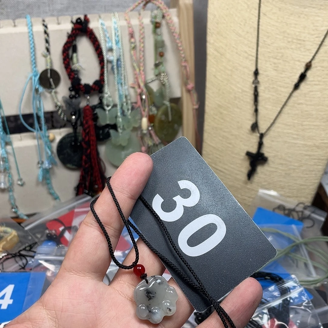 蛇纹石玉合金颈饰