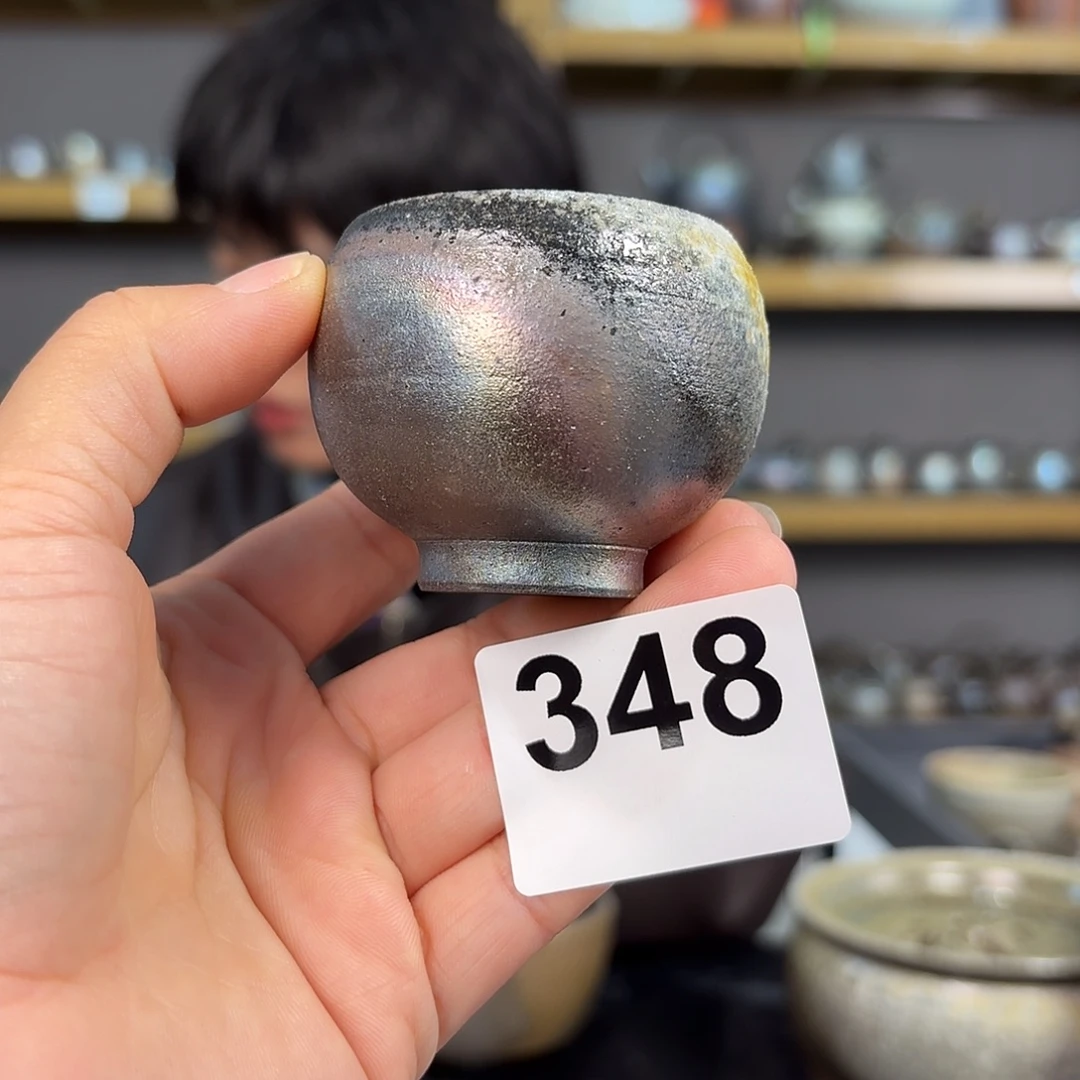 坭兴陶柴烧全手工原矿泥料杯40毫升