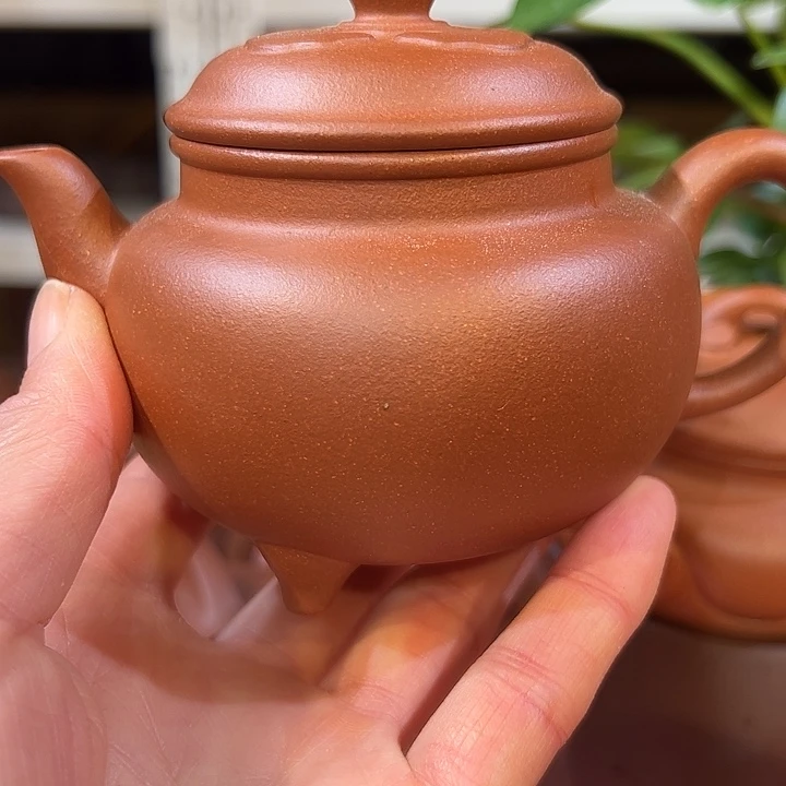 紫砂茶壶紫泥大b如意180cv