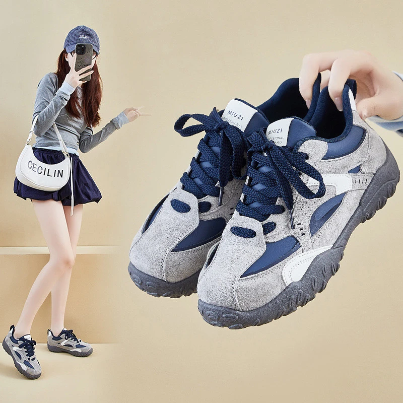 内增高ins韩版新款阿甘鞋女2025秋季学生运动跑步休闲厚底RD1819