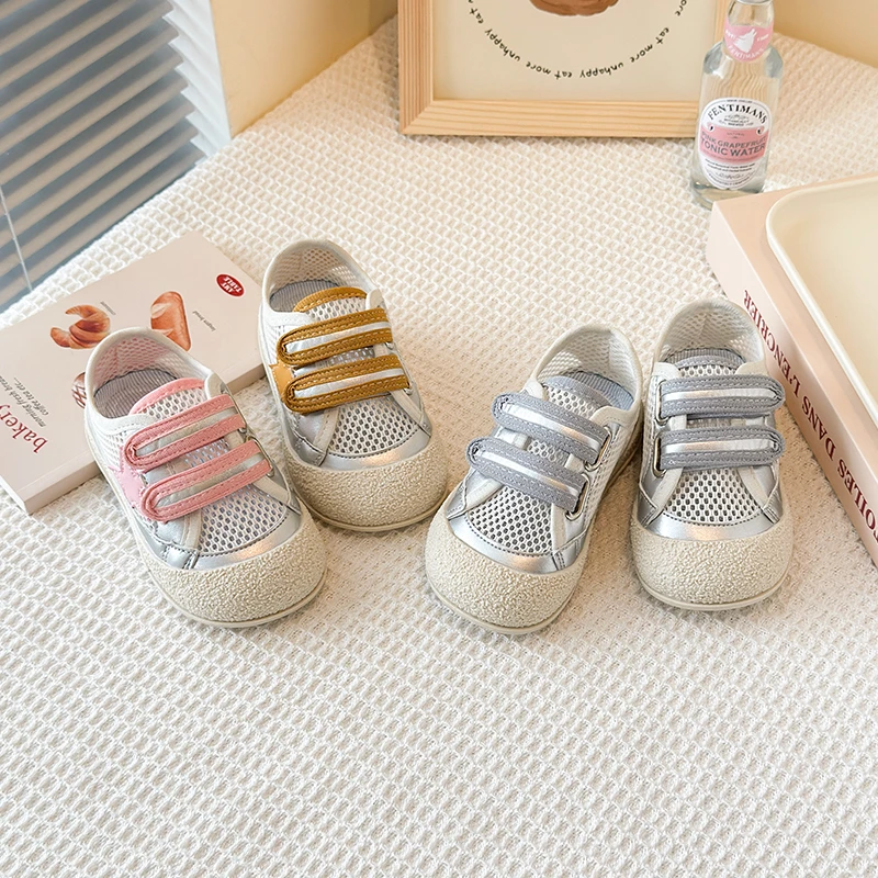 儿童运动鞋2025春夏新款网面鞋超轻透气宝宝帆布鞋韩版百搭户外鞋