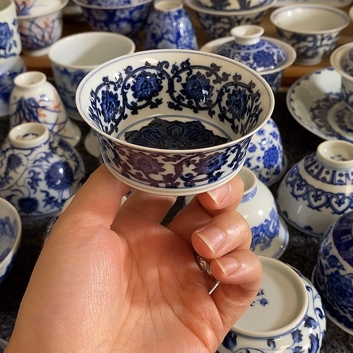 【小青雅玩】双勾莲马蹄杯