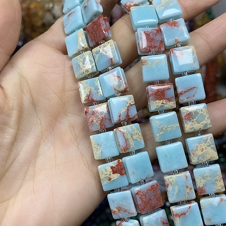 玛瑙/玉髓未镶嵌珠宝半成品寿山石卡10mm一条