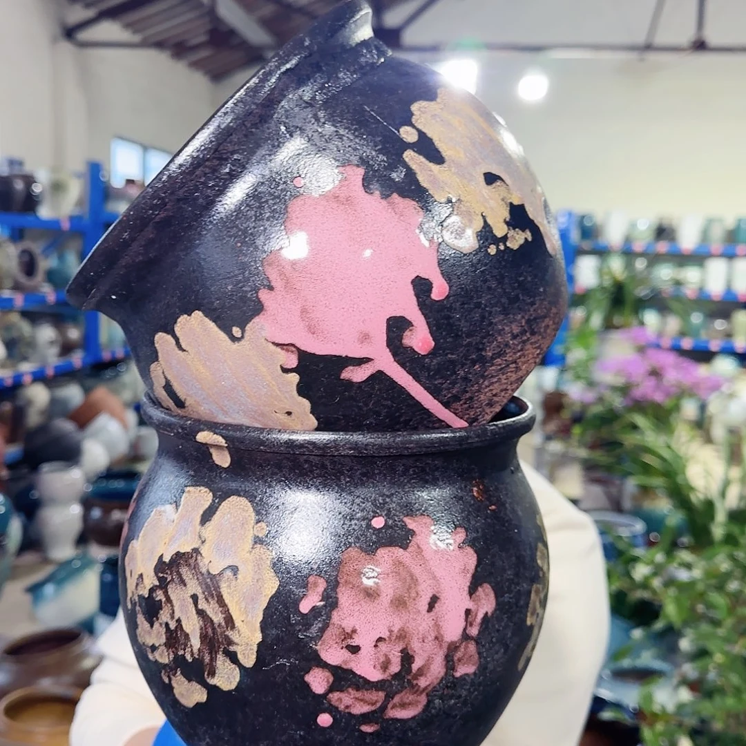 紫砂花盆高17口18