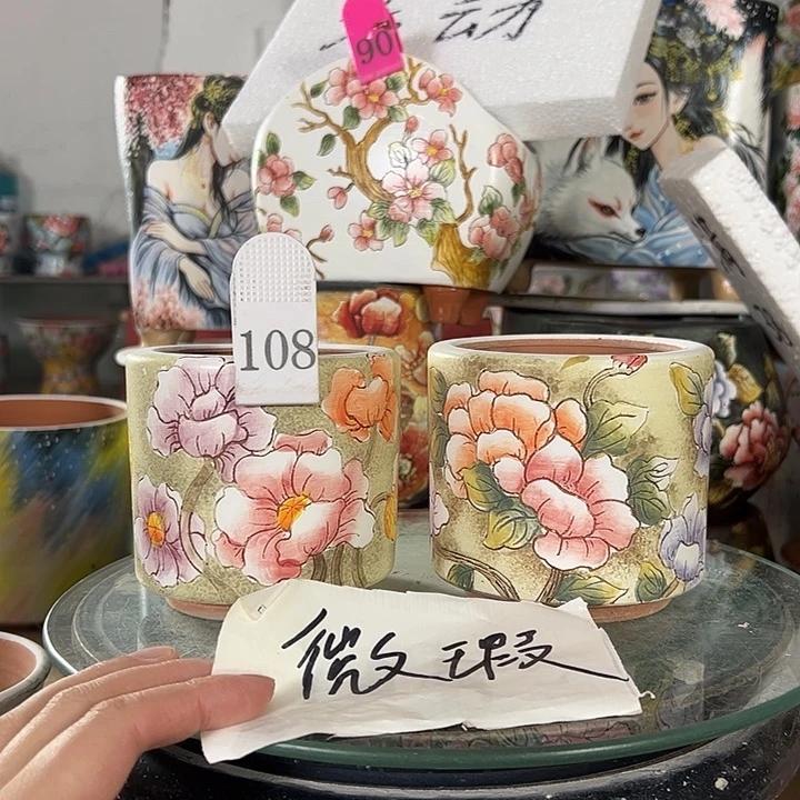景德镇手绘花盆性价比超高
