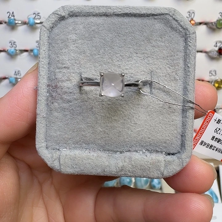 戒指水晶银S925镶嵌