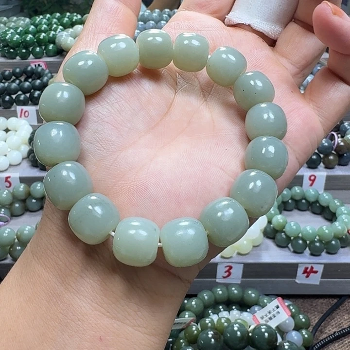 未镶嵌手链和田玉新疆且末蓝青花老型卡14