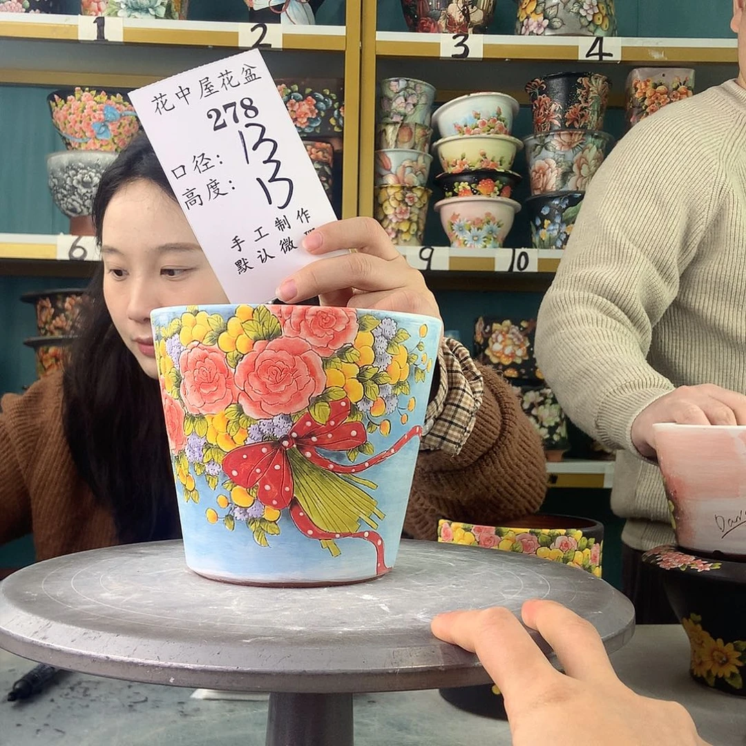 陶景德镇手工花盆278