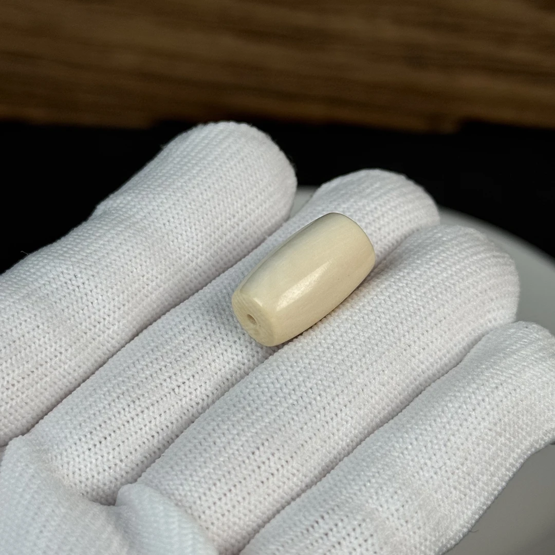 D5748天然猛犸象牙勒子桶珠11*18.6mm支持鉴定假一罚四
