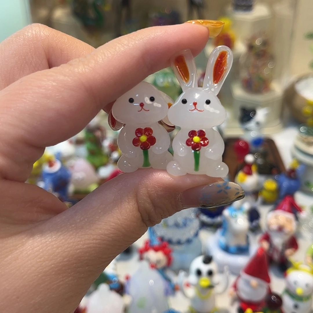 琉璃手工艺品一对