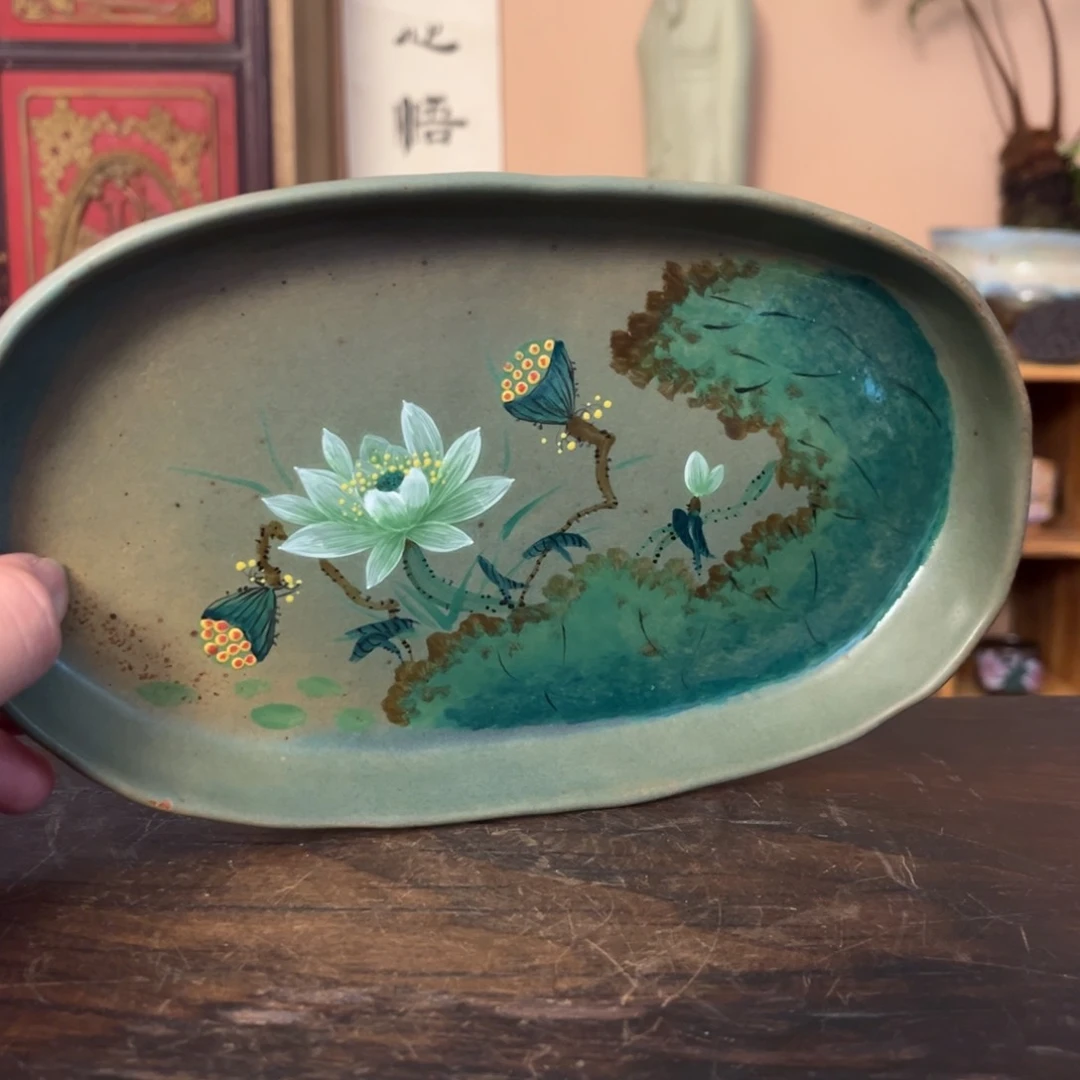 柴烧纯手工手绘陶瓷