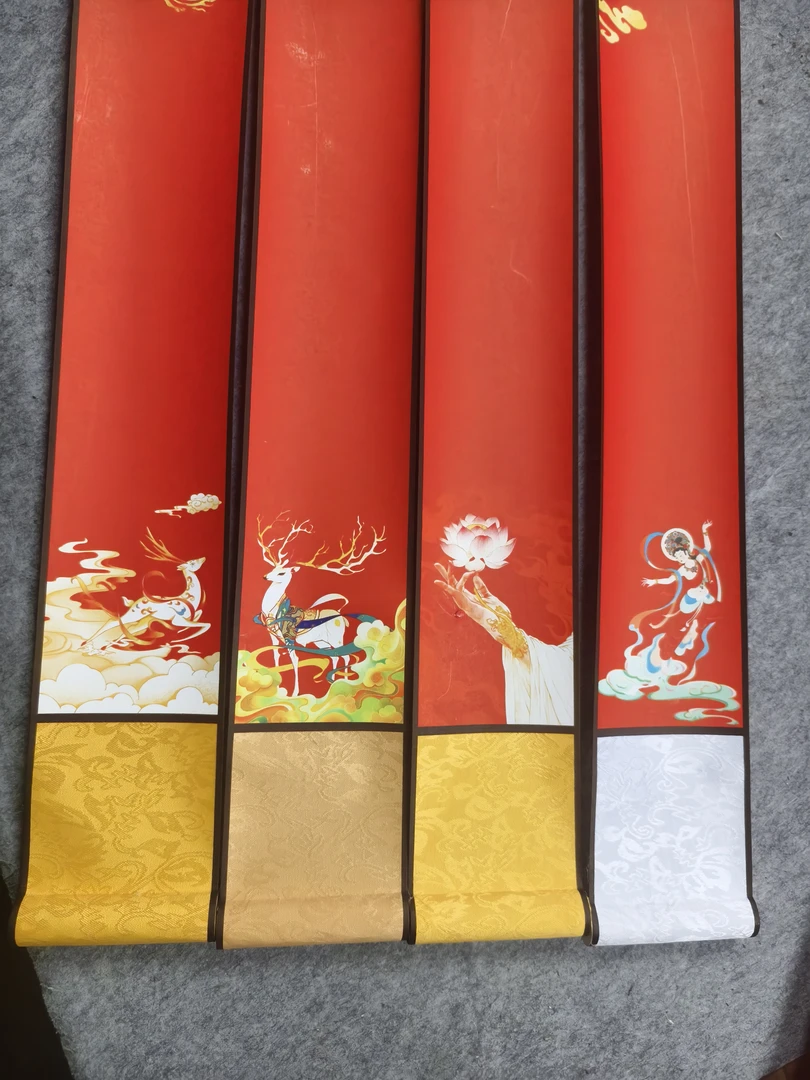 敦煌系列宣纸书画卷轴半生半熟多种规格可选