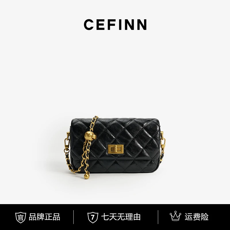 CEFINN 优雅风韩式方形斜挎包尚恩cc女包胖子斜跨包小方包