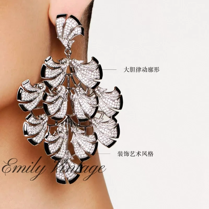 铜合金仿水晶耳饰  【3431】Emily Vintage珍藏款