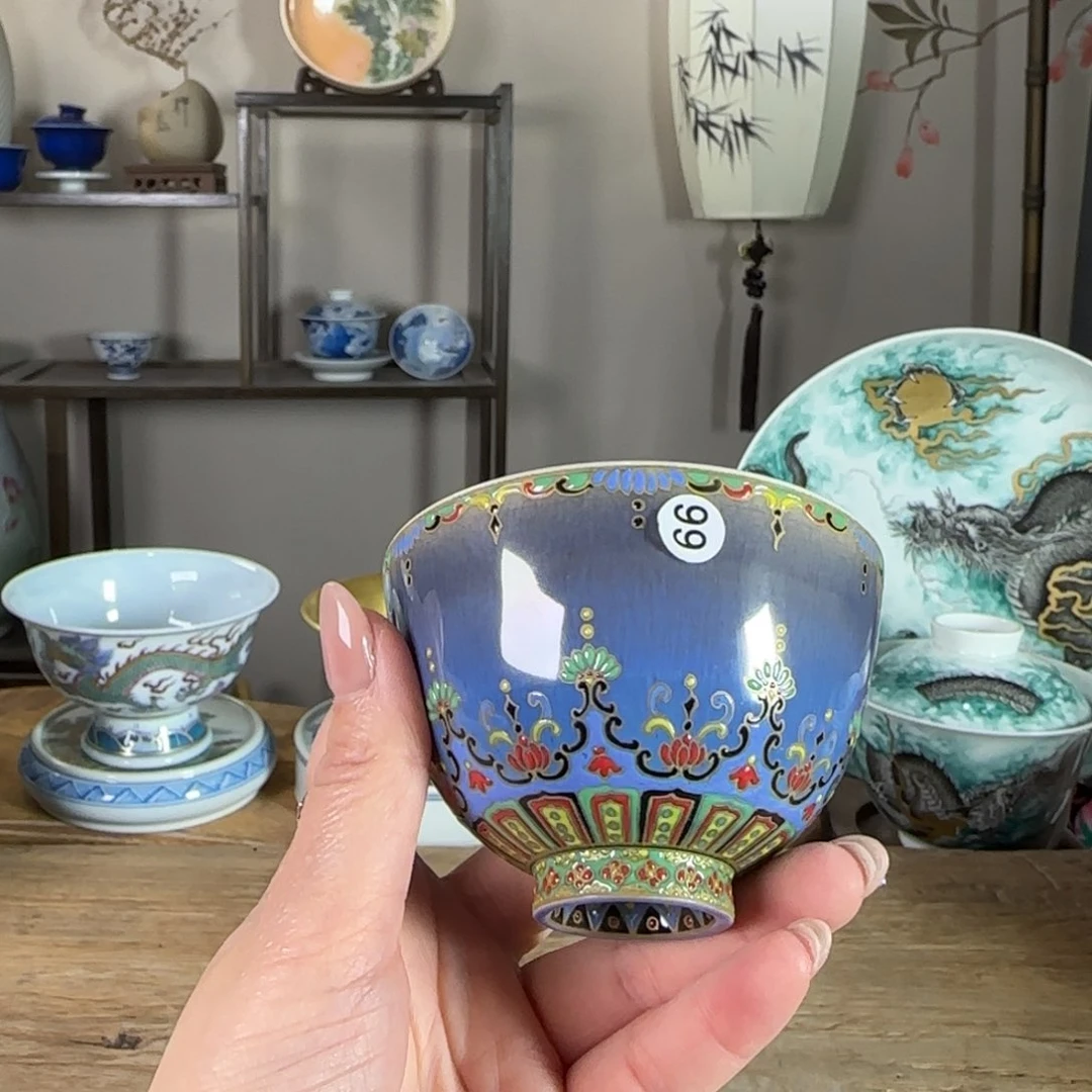 杯景德镇陶瓷柴烧多人