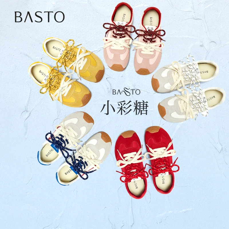 【一秒入夏】百思图小彩糖夏季新款时髦复古德训鞋女休闲鞋A1825BM5