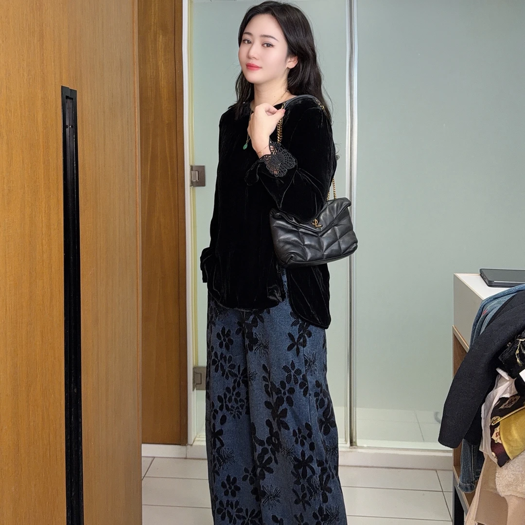 真丝丝绒上衣(no退换)