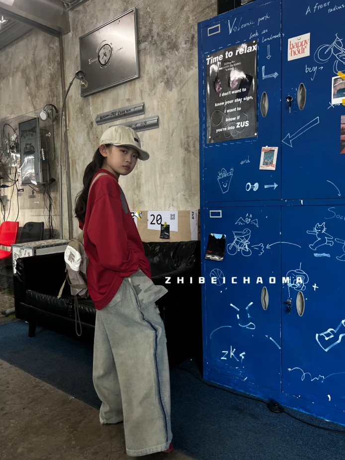 艾沐家潮牌亲子牛仔裤宝蕾智贝潮妈联系后台确认有库存再下单