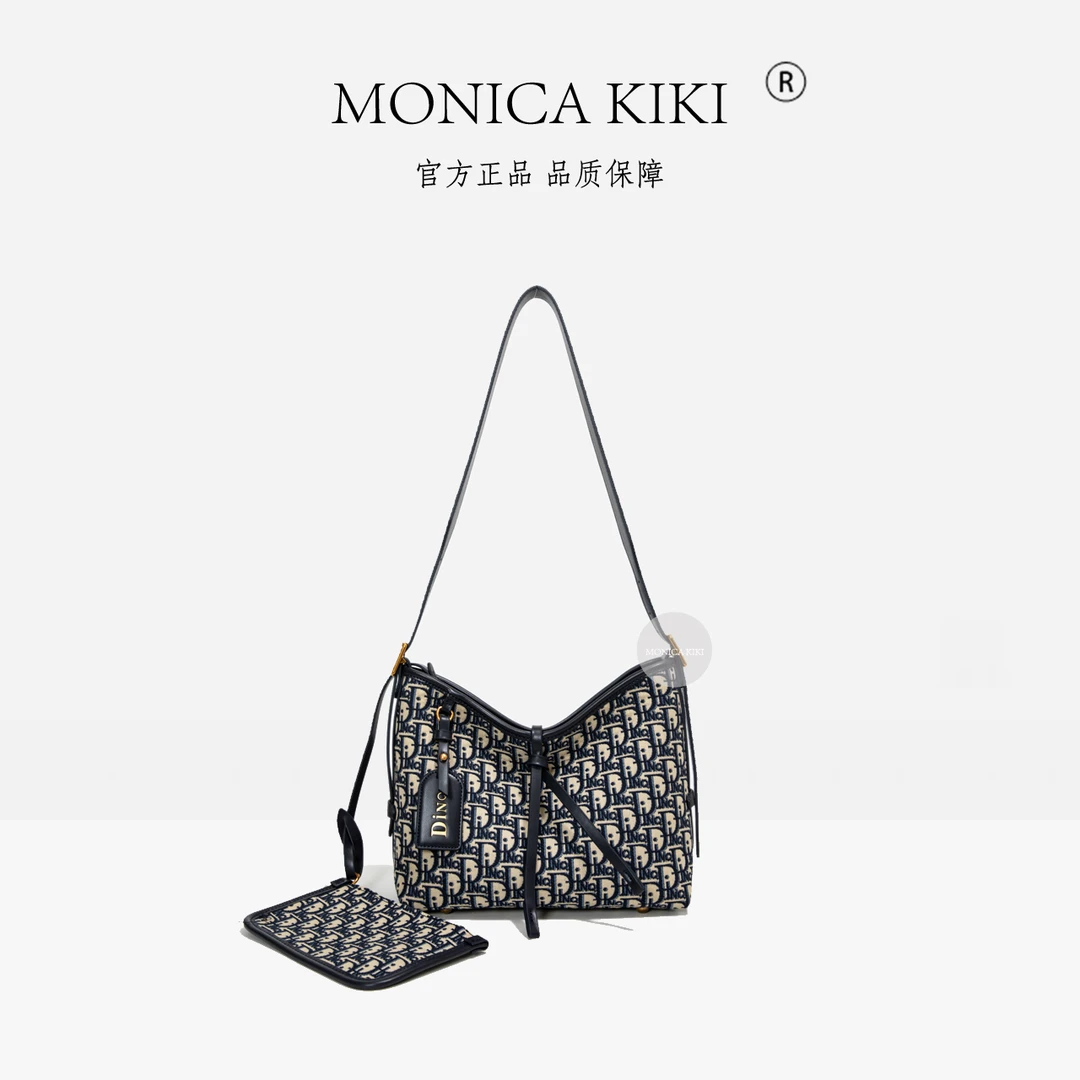 MONICA KIKI/莫妮卡奇奇复古轻奢手提质感单肩斜挎托特包小号