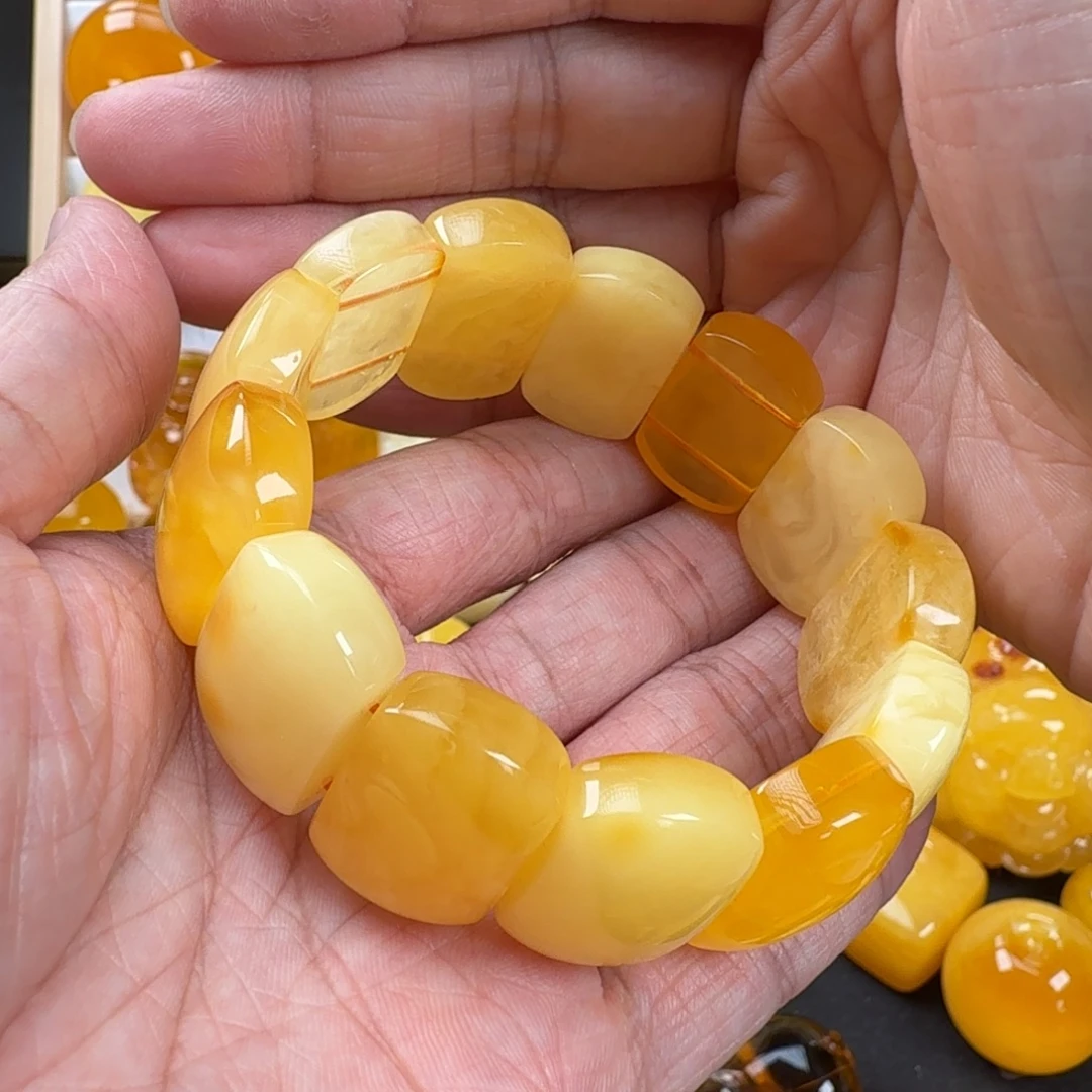 未镶嵌蜜蜡手链蜜蜡