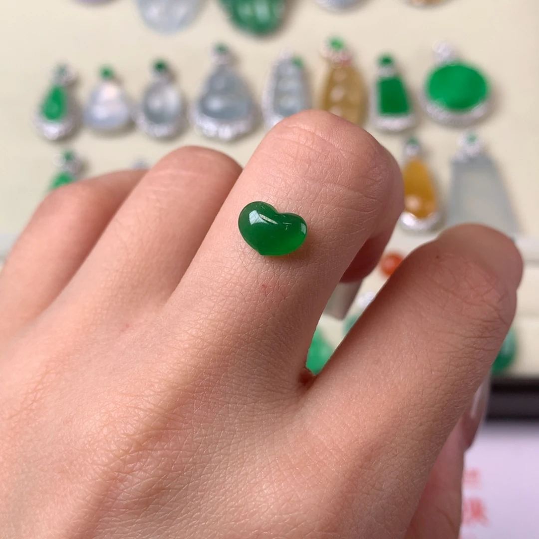 未镶嵌定制翡翠发**财裸玉（镶嵌定制）