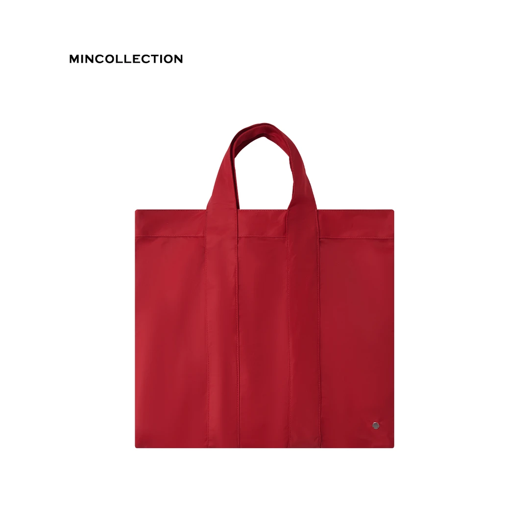DE Mincollection row风定染正红大容量尼龙托特手提包5261